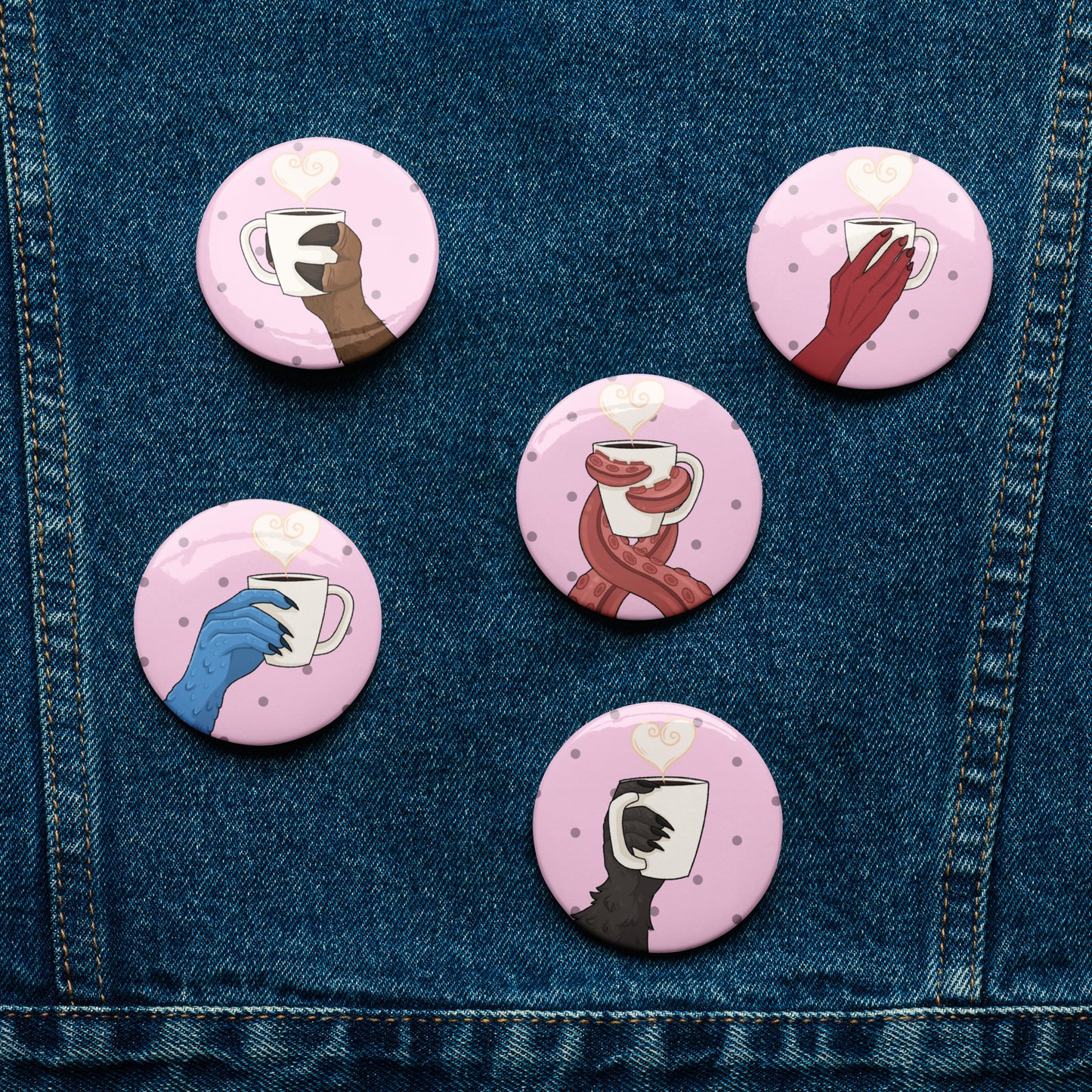 Creature Cafe Pins (1-5)