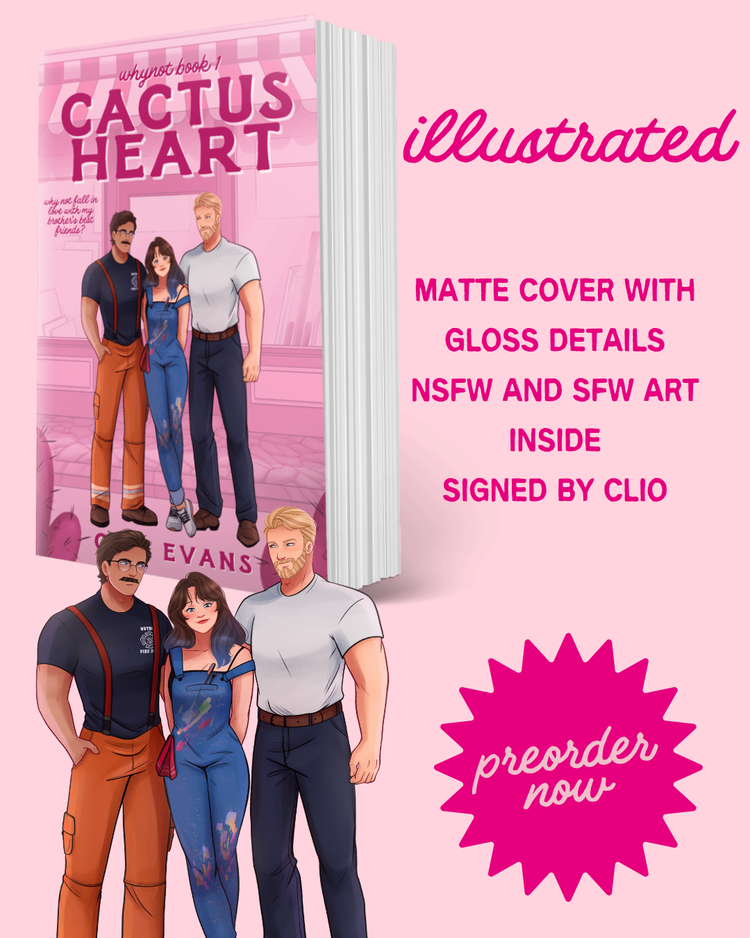 Book cover of 'Cactus Heart' with illustrated characters on a pink background