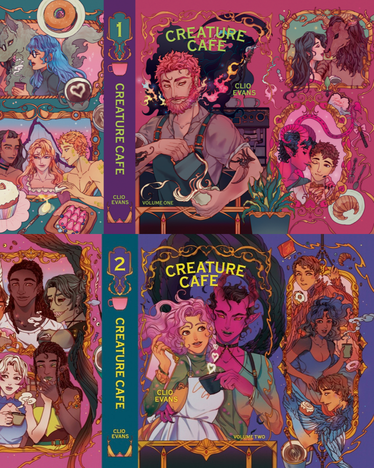 Creature Cafe Volumes 1 & 2 PREORDER (New art inside + foil edges + NSFW Vellum Overlays)